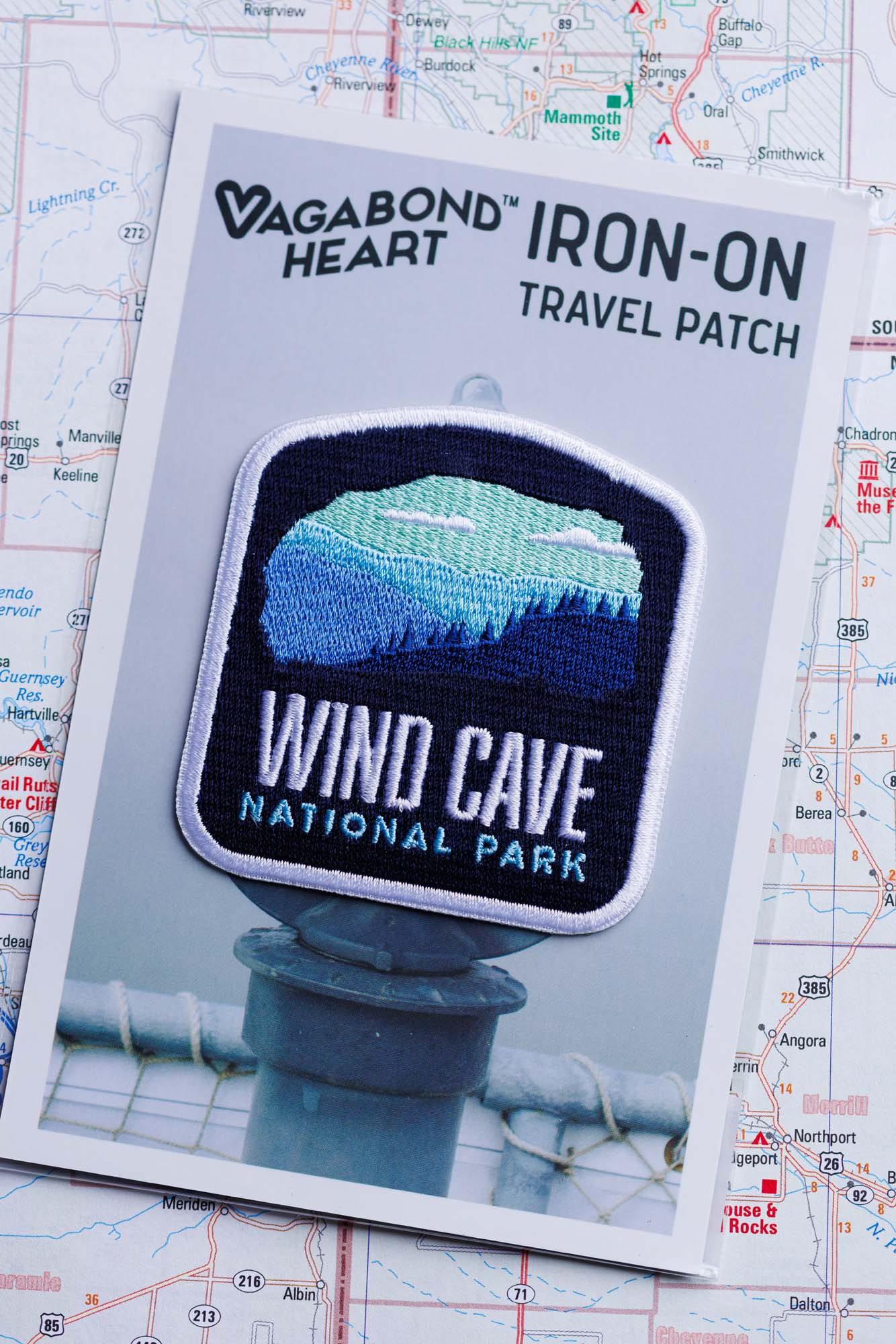 Wind Cave patch with high quality backing card