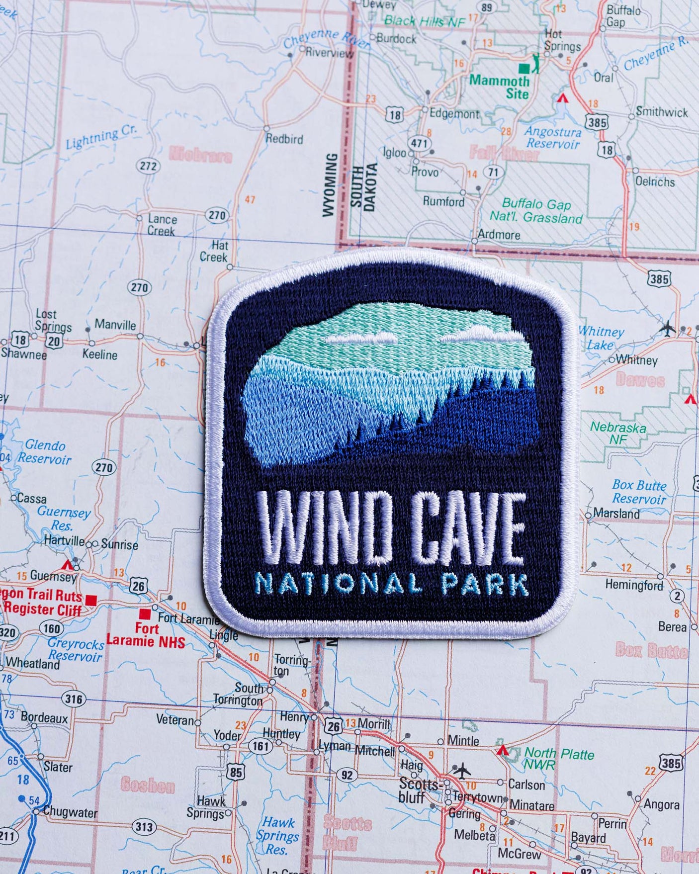 Wind Cave patch on a map