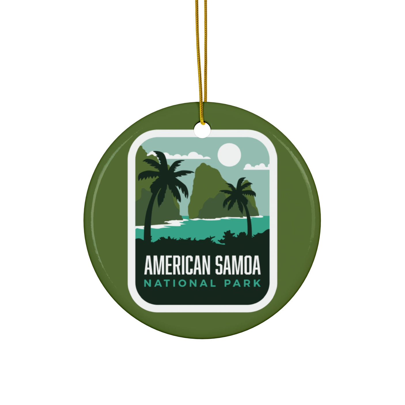 American Samoa National Park Ceramic Christmas Ornament