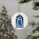 Greece Ceramic Christmas Ornament