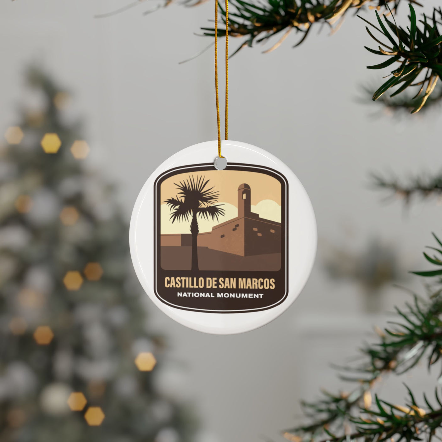 Castillo De San Marcos National Monument Ceramic Christmas Ornament