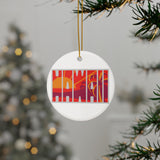Hawaii Ceramic Christmas Ornament