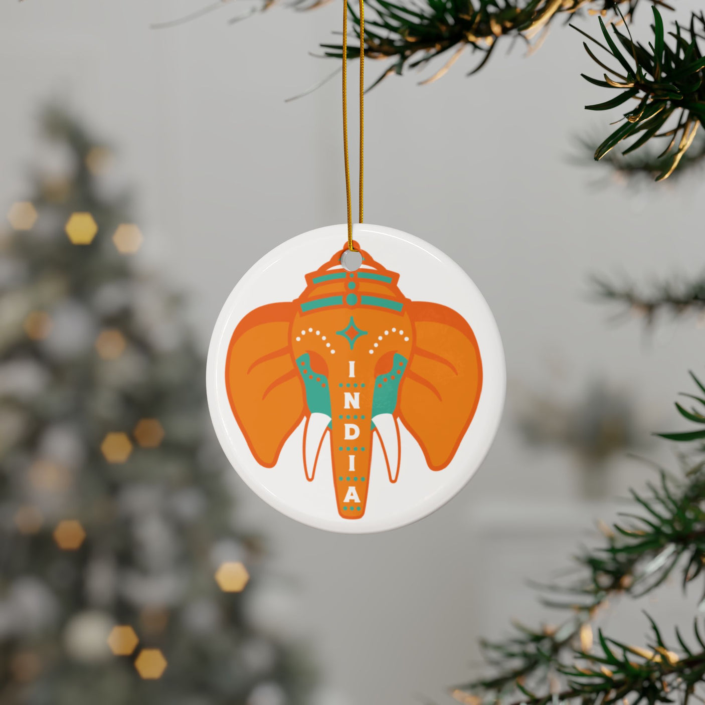 India Ceramic Christmas Ornament