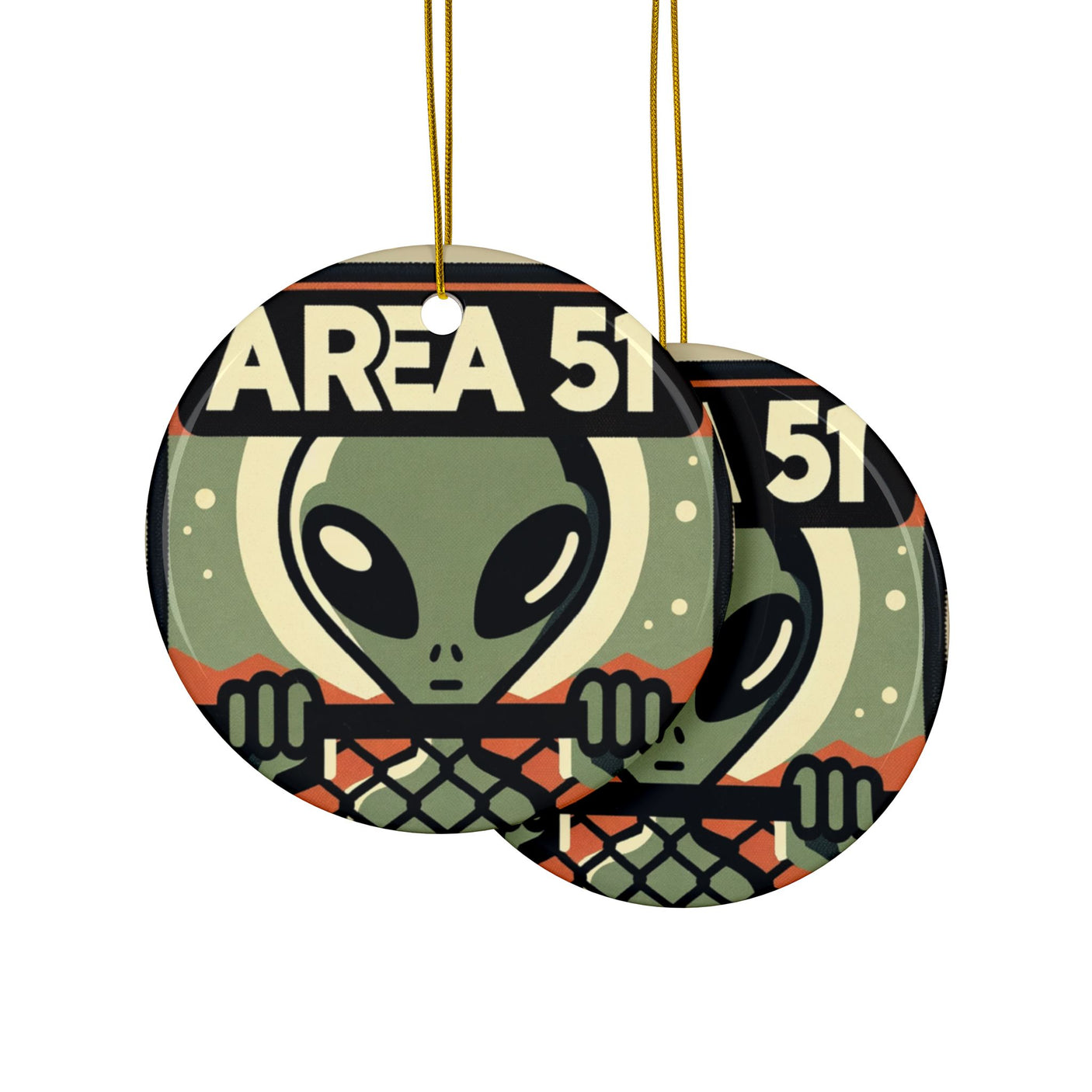 Area 51 Ceramic Christmas Ornament