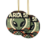 Area 51 Ceramic Christmas Ornament