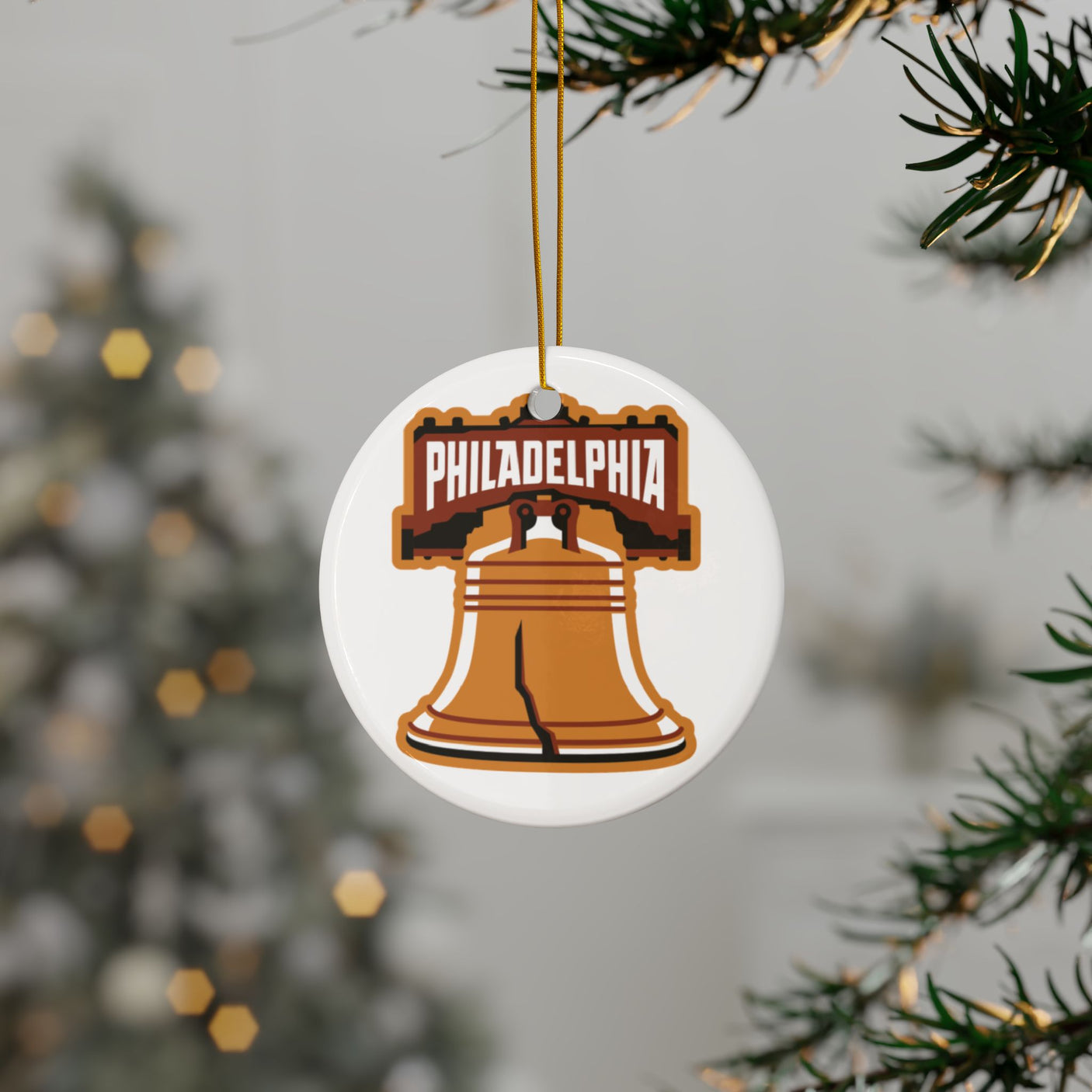 Philadelphia Ceramic Christmas Ornament