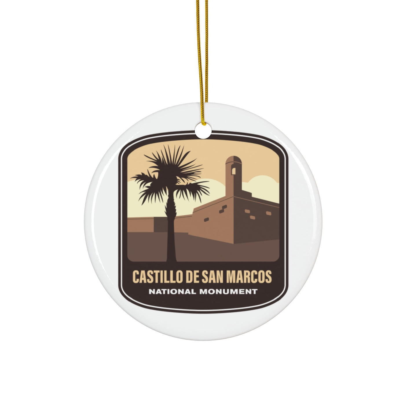 Castillo De San Marcos National Monument Ceramic Christmas Ornament