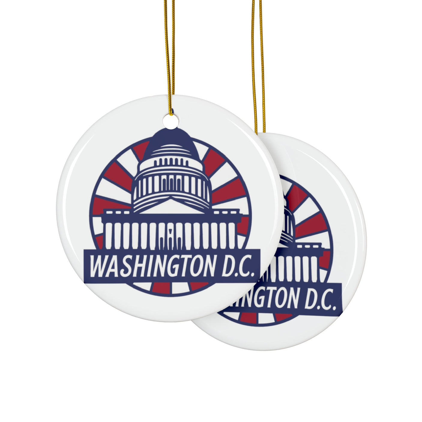 Washington D.C. Ceramic Christmas Ornament