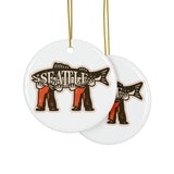Seattle Ceramic Christmas Ornament