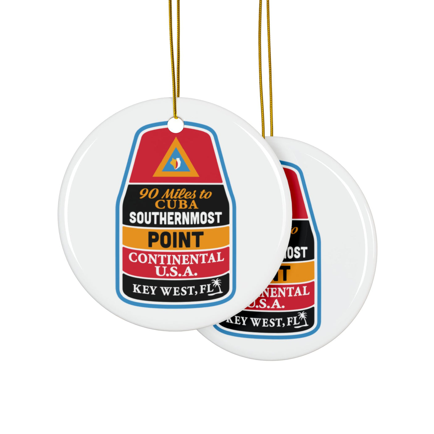 Key West Florida Ceramic Christmas Ornament