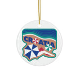 Croatia Ceramic Christmas Ornament