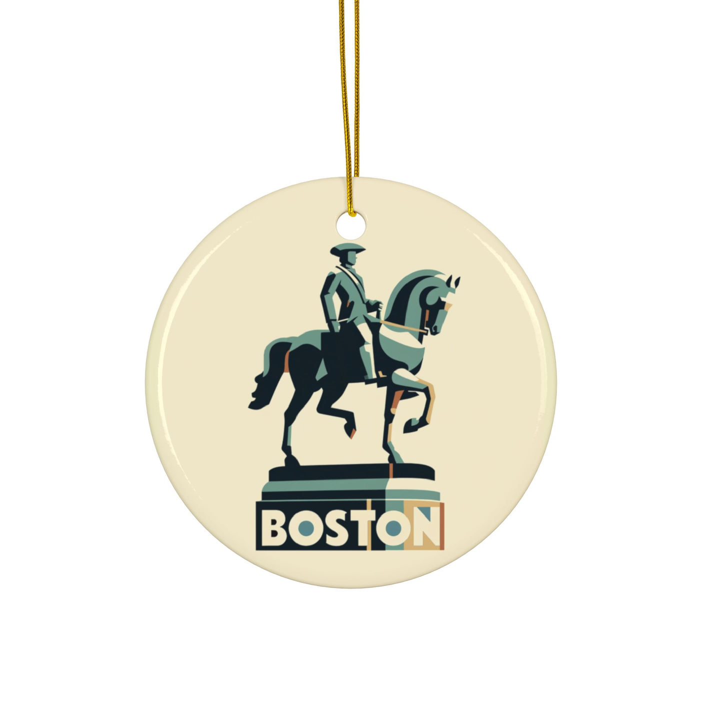 Boston, MA Ceramic Christmas Ornament