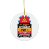 Key West Florida Ceramic Christmas Ornament