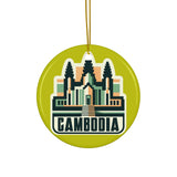 Cambodia Ceramic Christmas Ornament