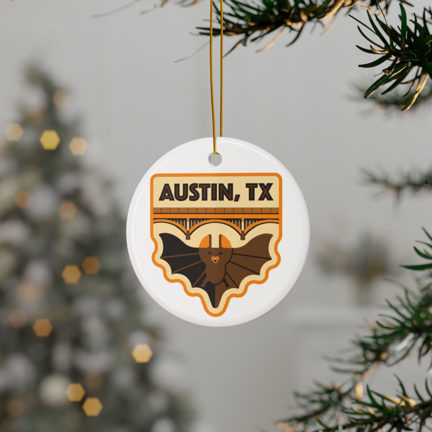 Austin Ceramic Christmas Ornament