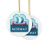 Norway Ceramic Christmas Ornament
