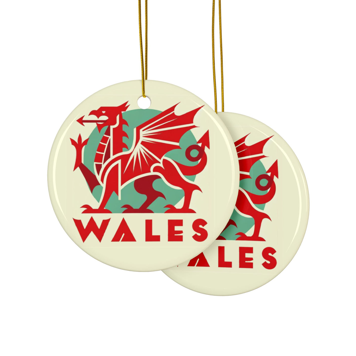 Wales Ceramic Christmas Ornament