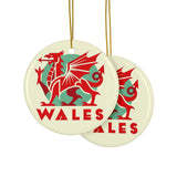 Wales Ceramic Christmas Ornament