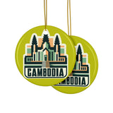 Cambodia Ceramic Christmas Ornament
