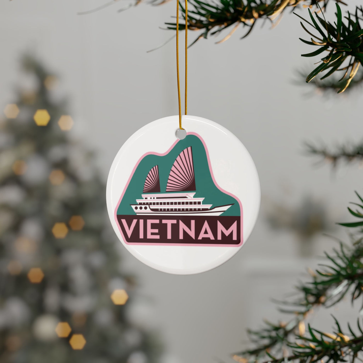 Vietnam Ceramic Christmas Ornament