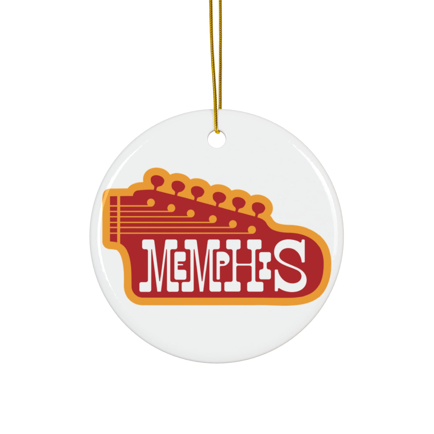 Memphis Ceramic Christmas Ornament
