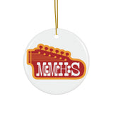 Memphis Ceramic Christmas Ornament