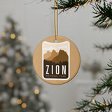 Zion National Park Ceramic Christmas Ornament