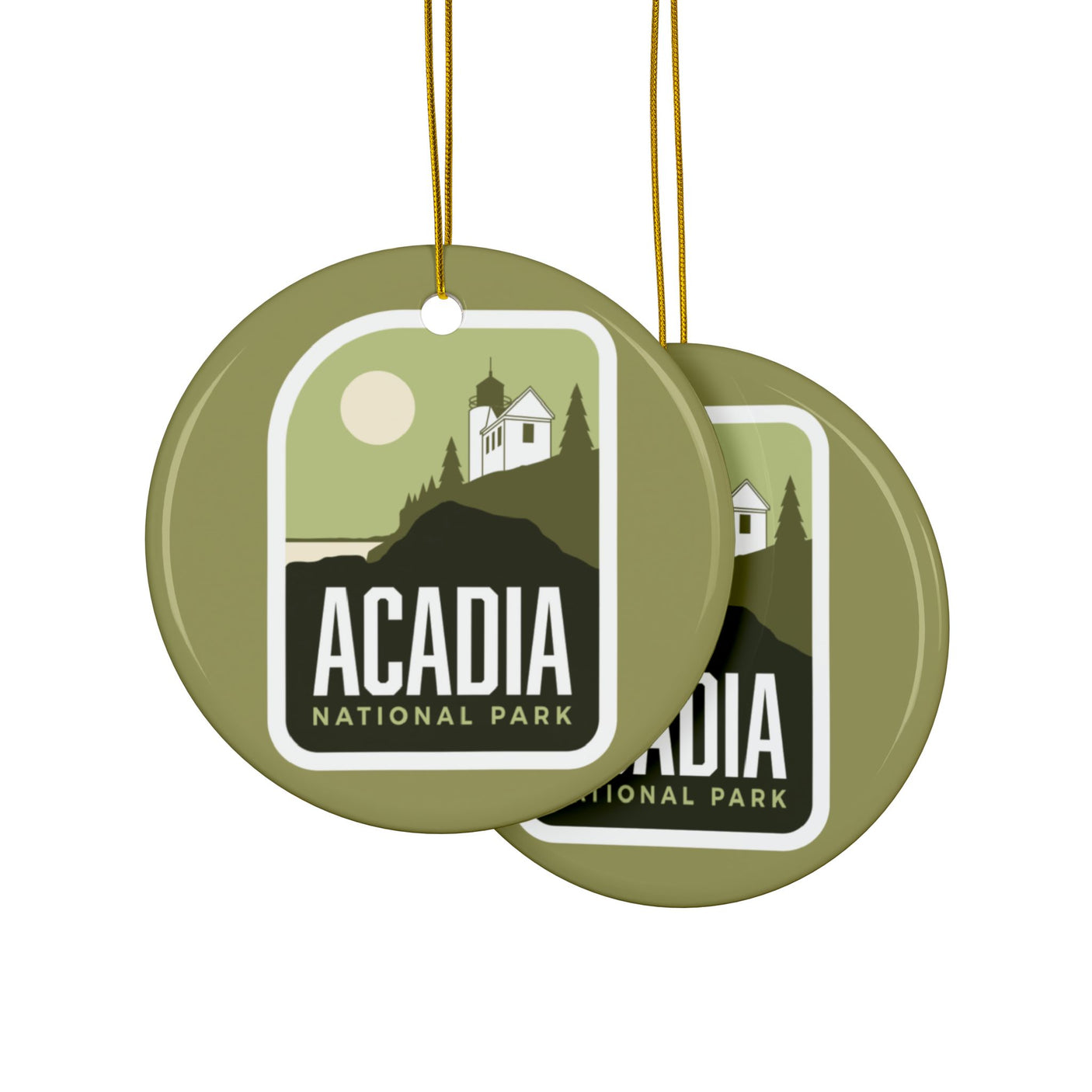 Acadia National Park Ceramic Christmas Ornament