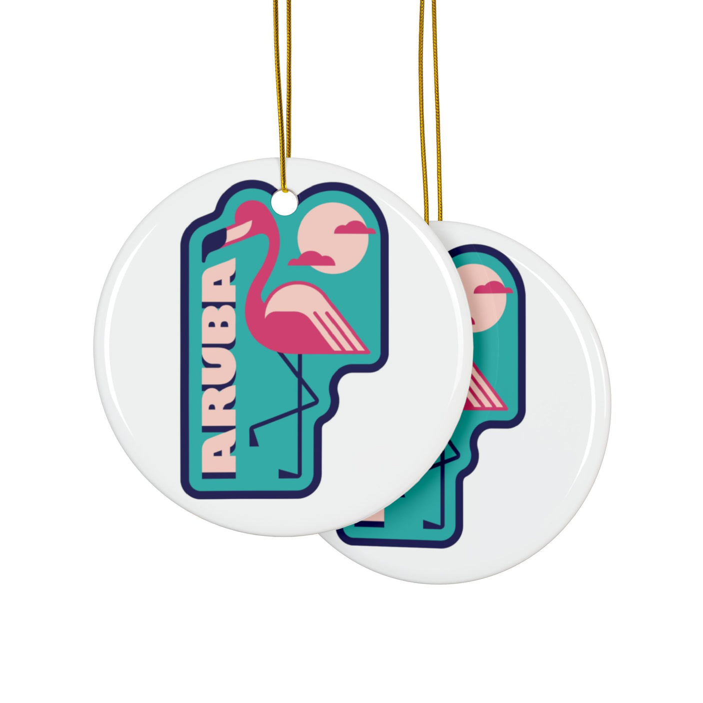 Aruba Ceramic Christmas Ornament