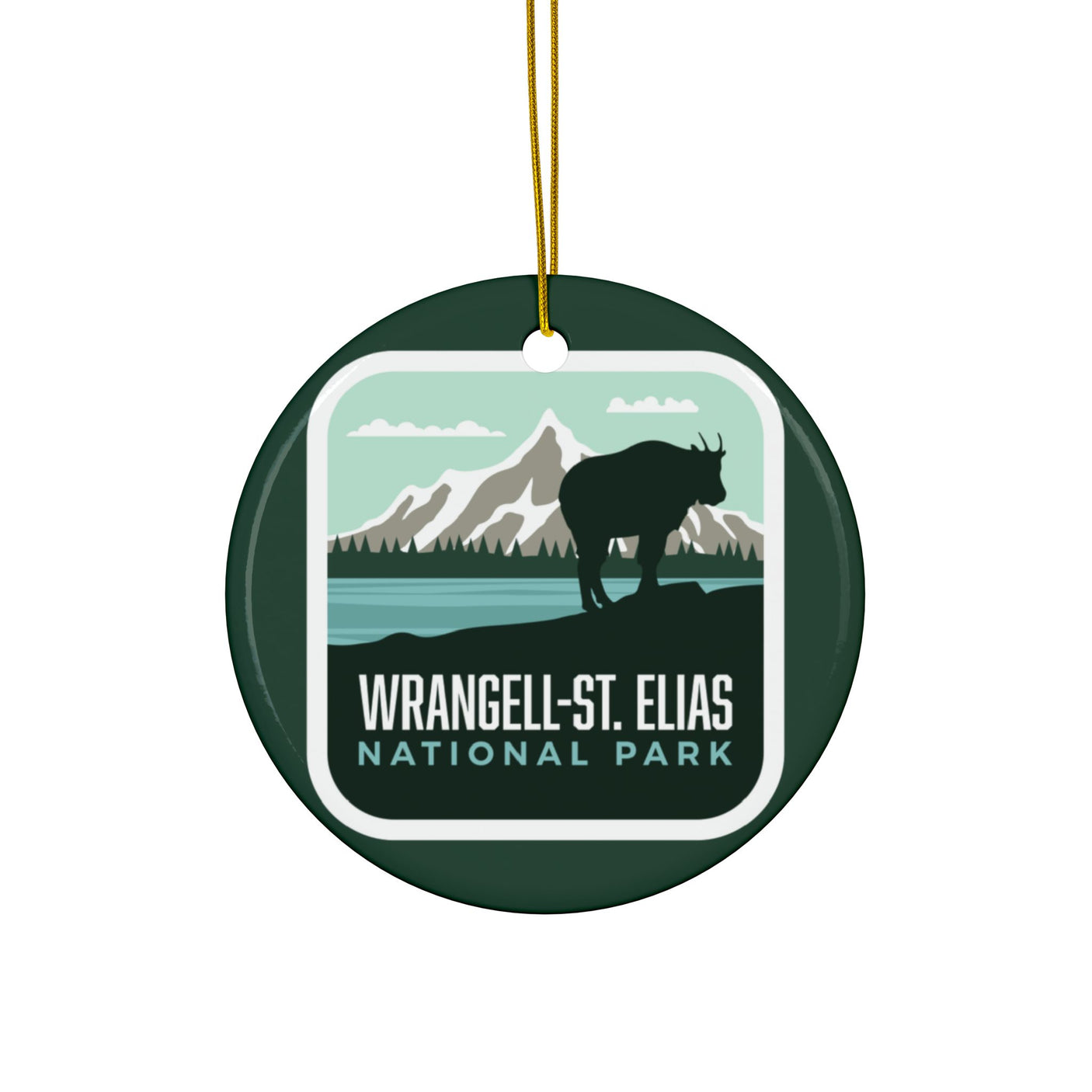 Wrangell St. Elias National Park Ceramic Christmas Ornament