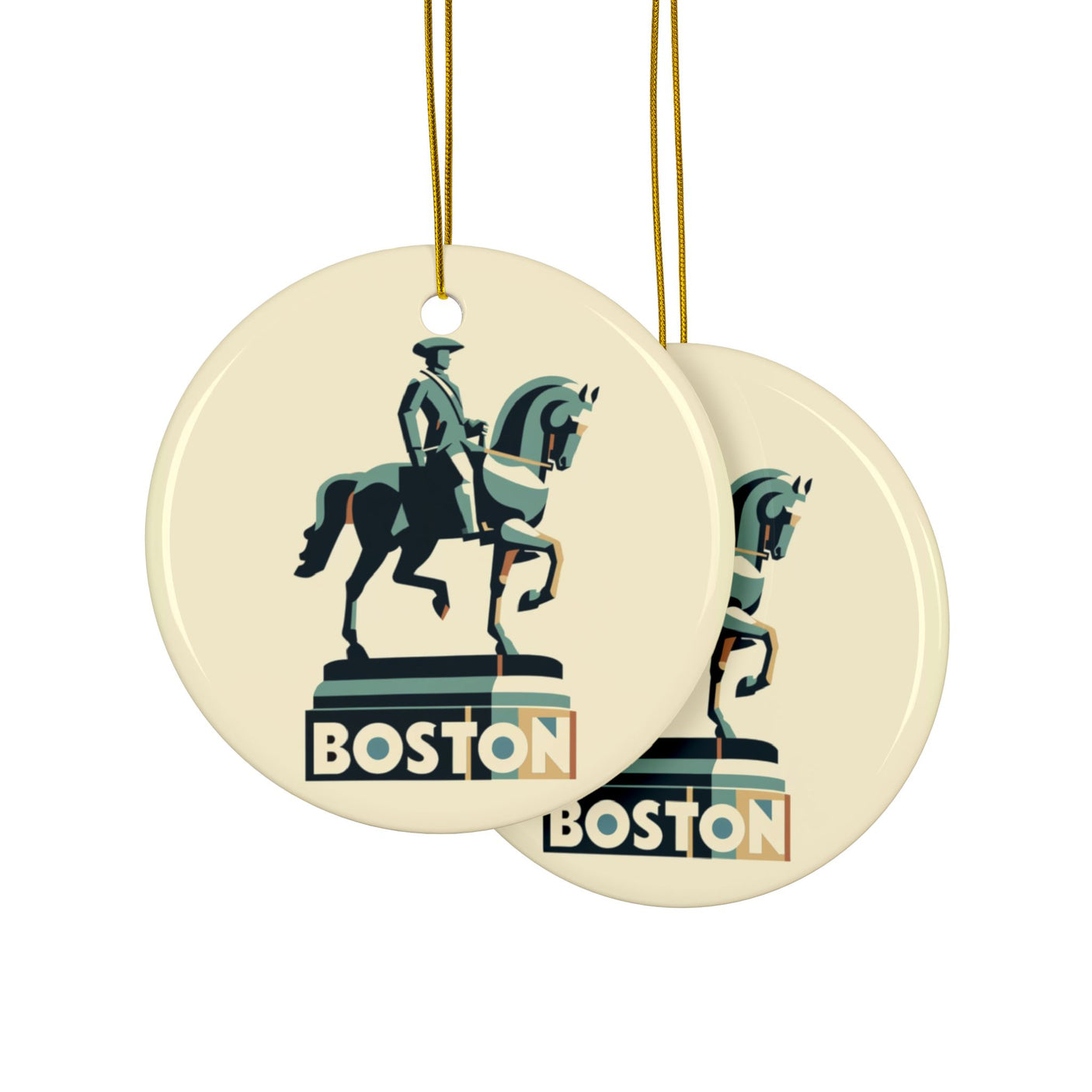Boston, MA Ceramic Christmas Ornament