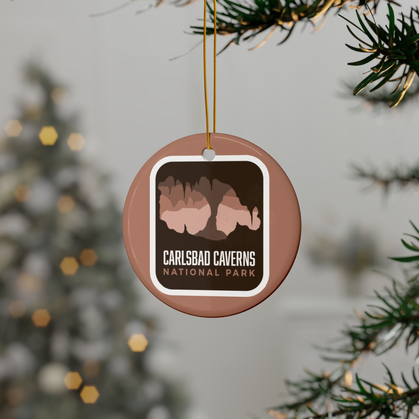 Carlsbad Caverns National Park Ceramic Christmas Ornament