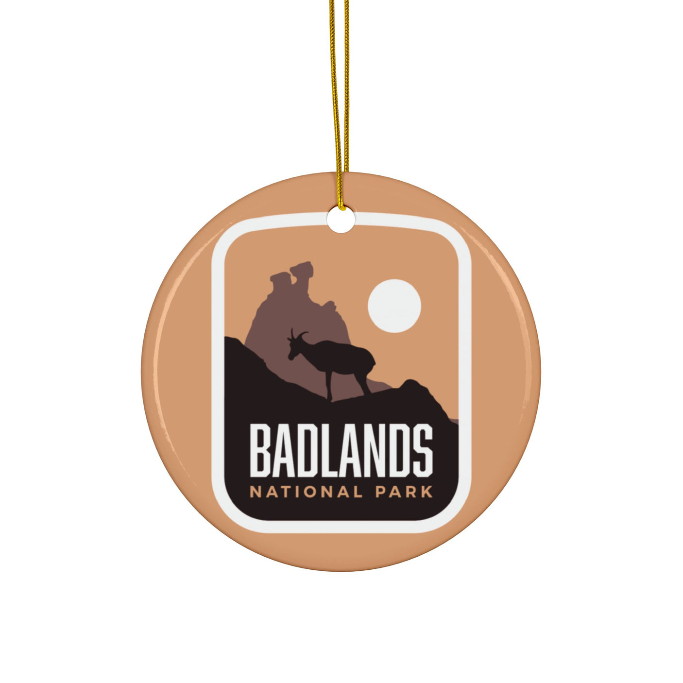 Badlands National Park Ceramic Christmas Ornament