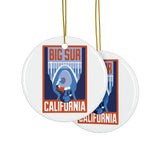 Big Sur Ceramic Christmas Ornament