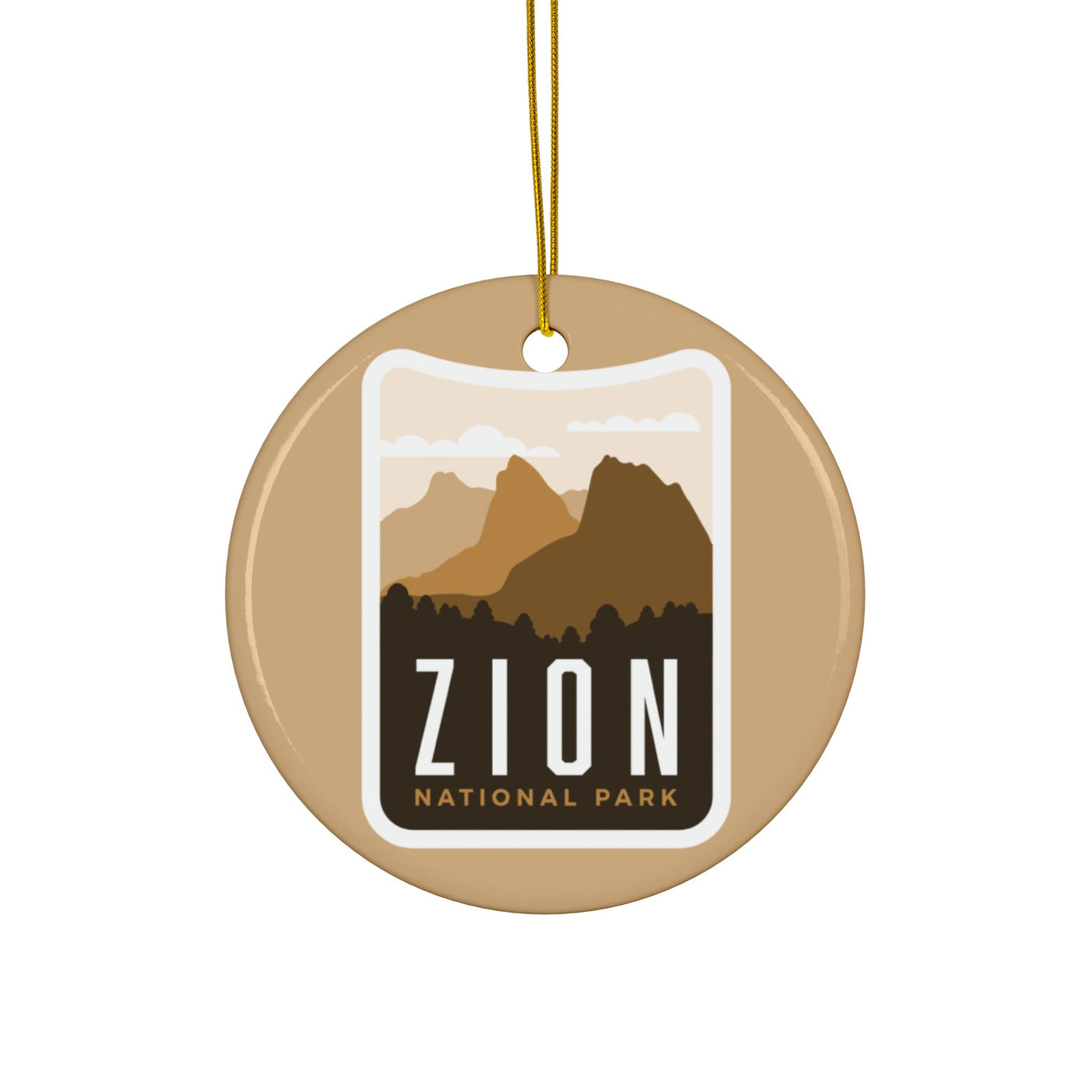 Zion National Park Ceramic Christmas Ornament
