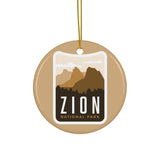 Zion National Park Ceramic Christmas Ornament