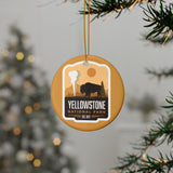 Yellowstone National Park Ceramic Christmas Ornament