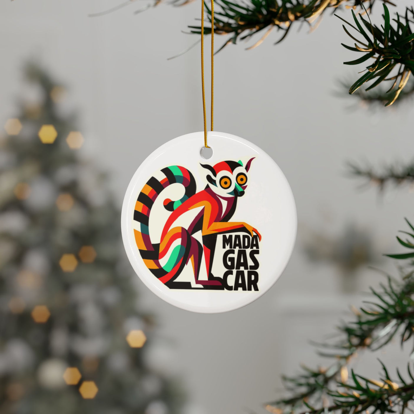 Madagascar Ceramic Christmas Ornament