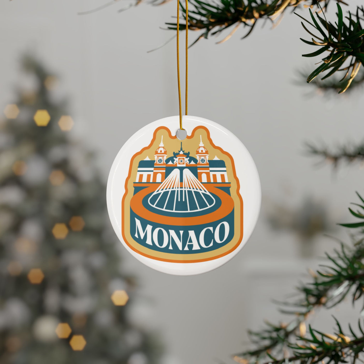 Monaco Ceramic Christmas Ornament