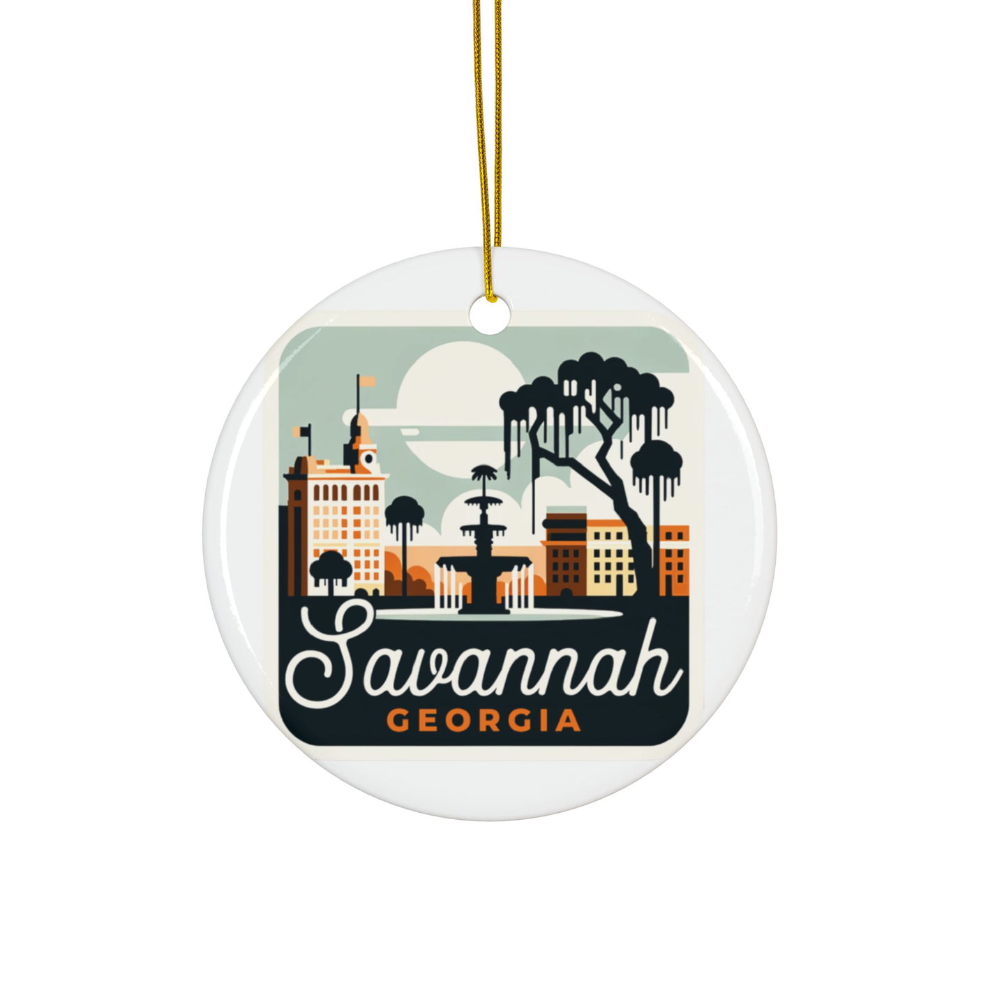 Savannah Ceramic Christmas Ornament
