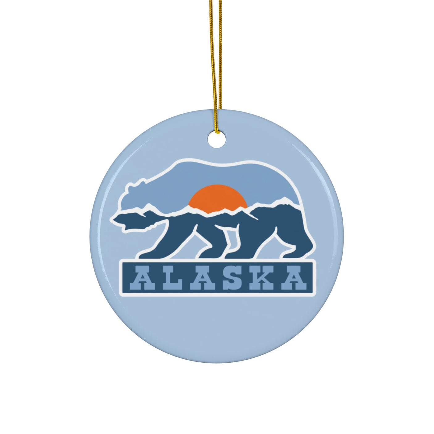 Alaska Ceramic Christmas Ornament