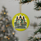 Cambodia Ceramic Christmas Ornament