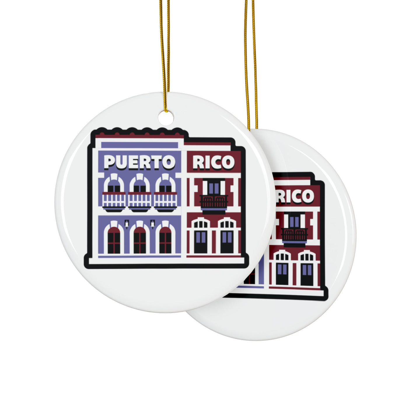 Puerto Rico Ceramic Christmas Ornament