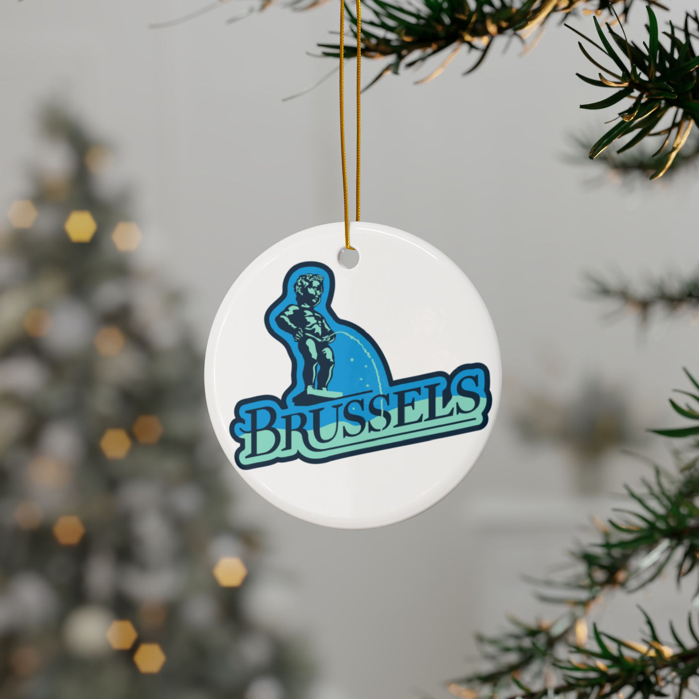 Brussels Ceramic Christmas Ornament