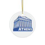 Athens Greece Ceramic Christmas Ornament