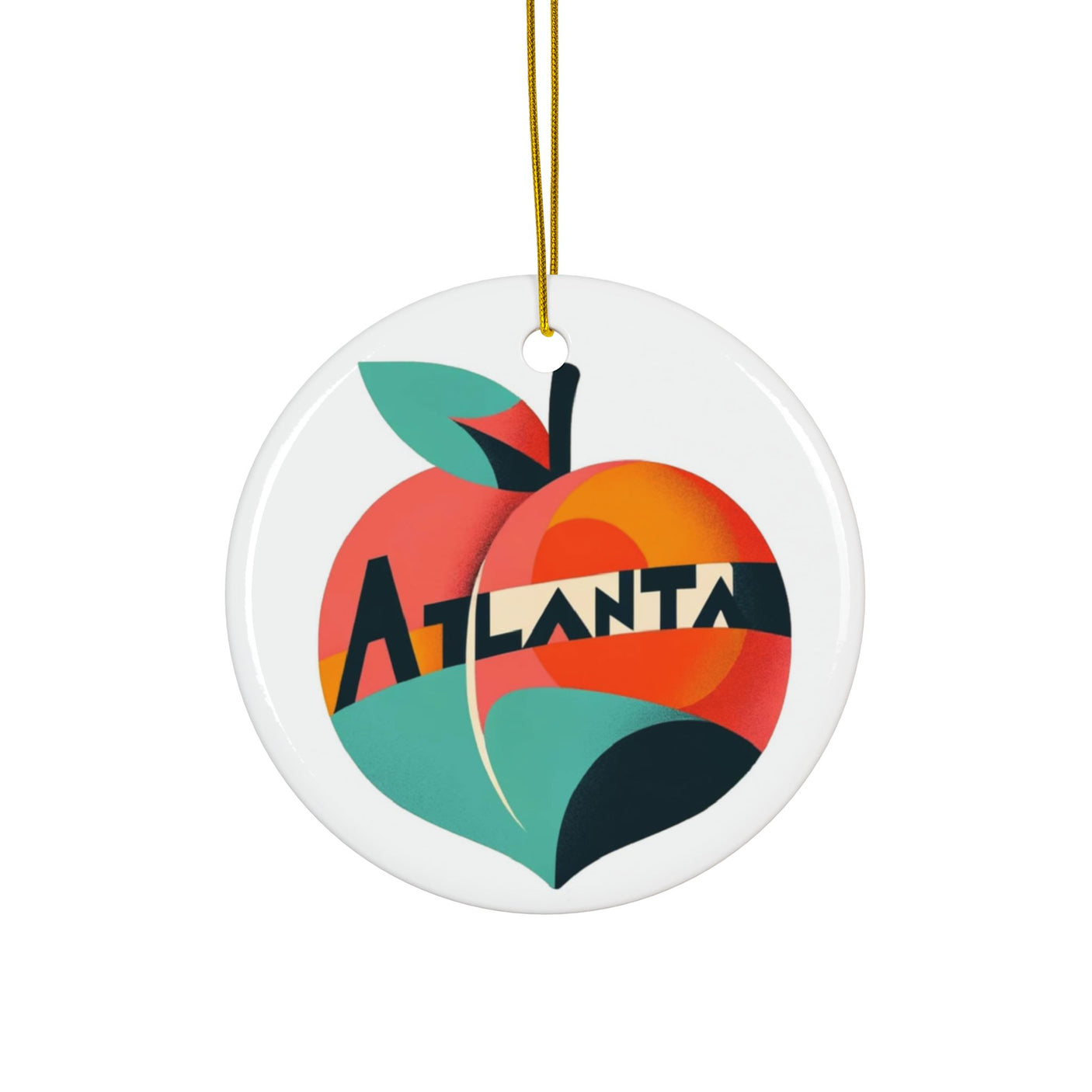 Atlanta, GA Ceramic Christmas Ornament