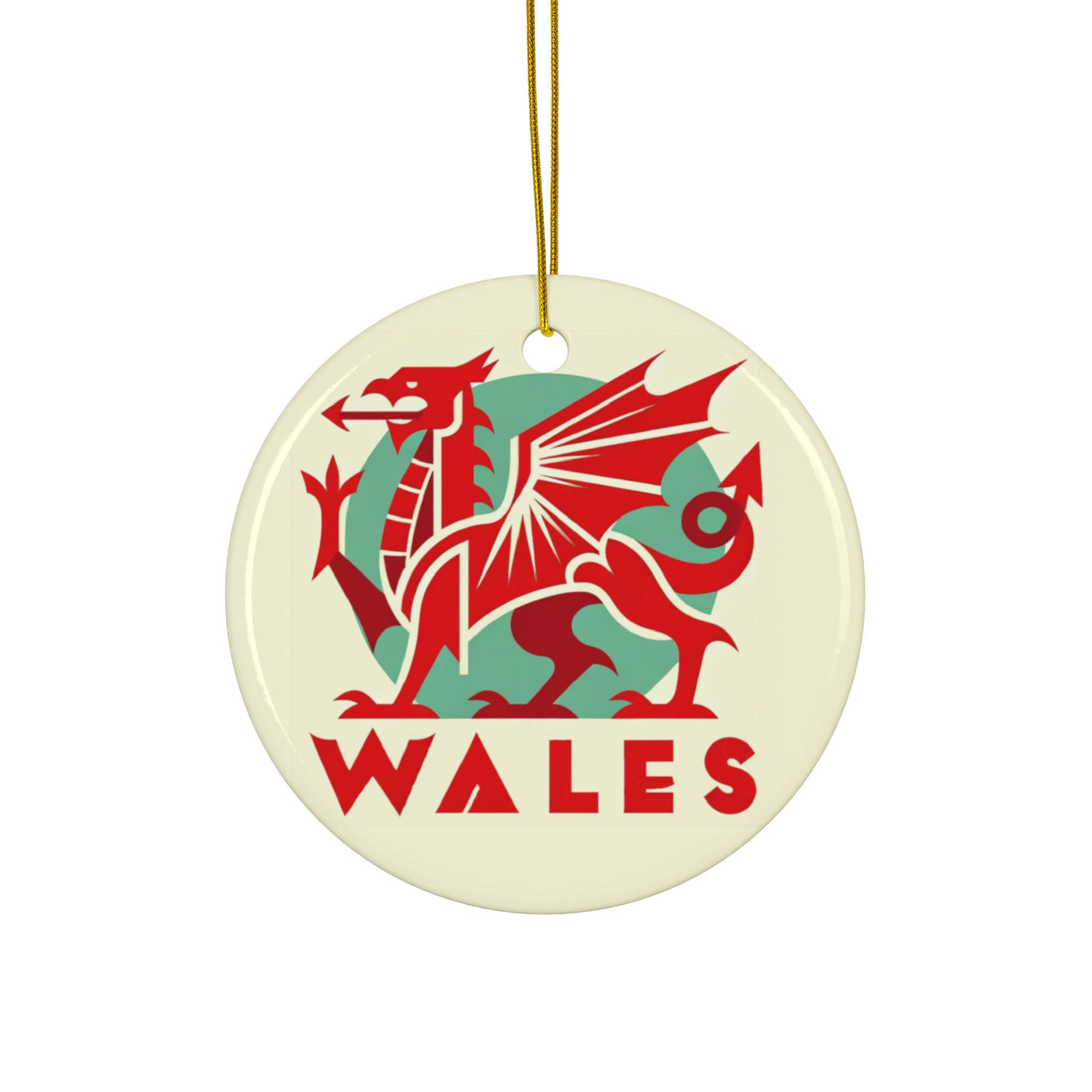 Wales Ceramic Christmas Ornament