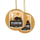 Yellowstone National Park Ceramic Christmas Ornament
