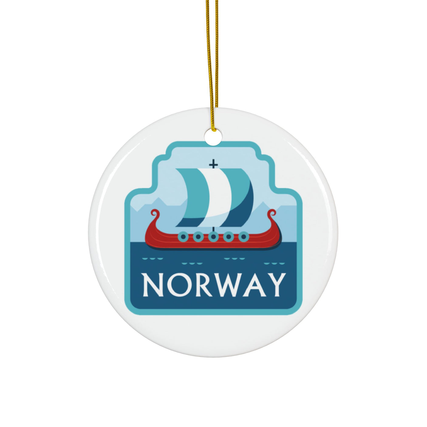 Norway Ceramic Christmas Ornament