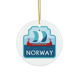 Norway Ceramic Christmas Ornament